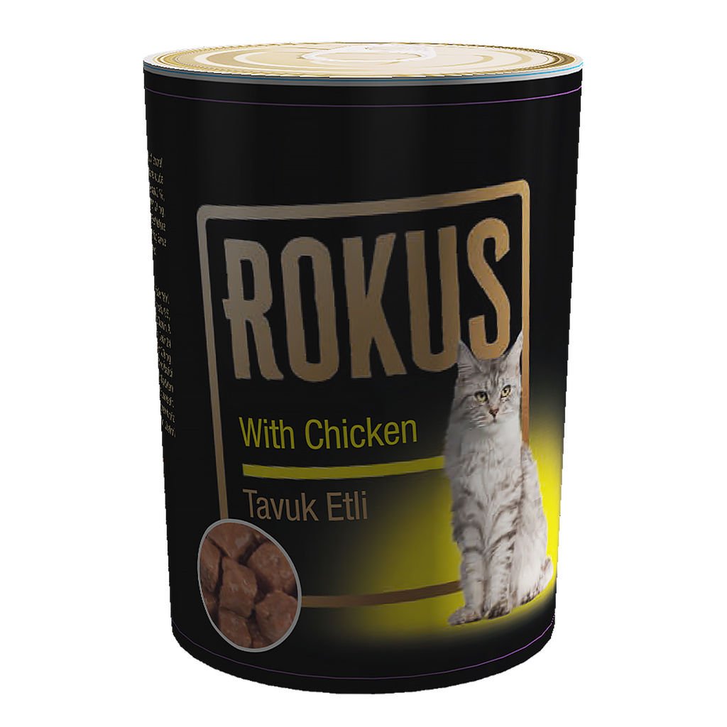 Rokus Tavuklu Kedi Konservesi 410 gram 24 adet