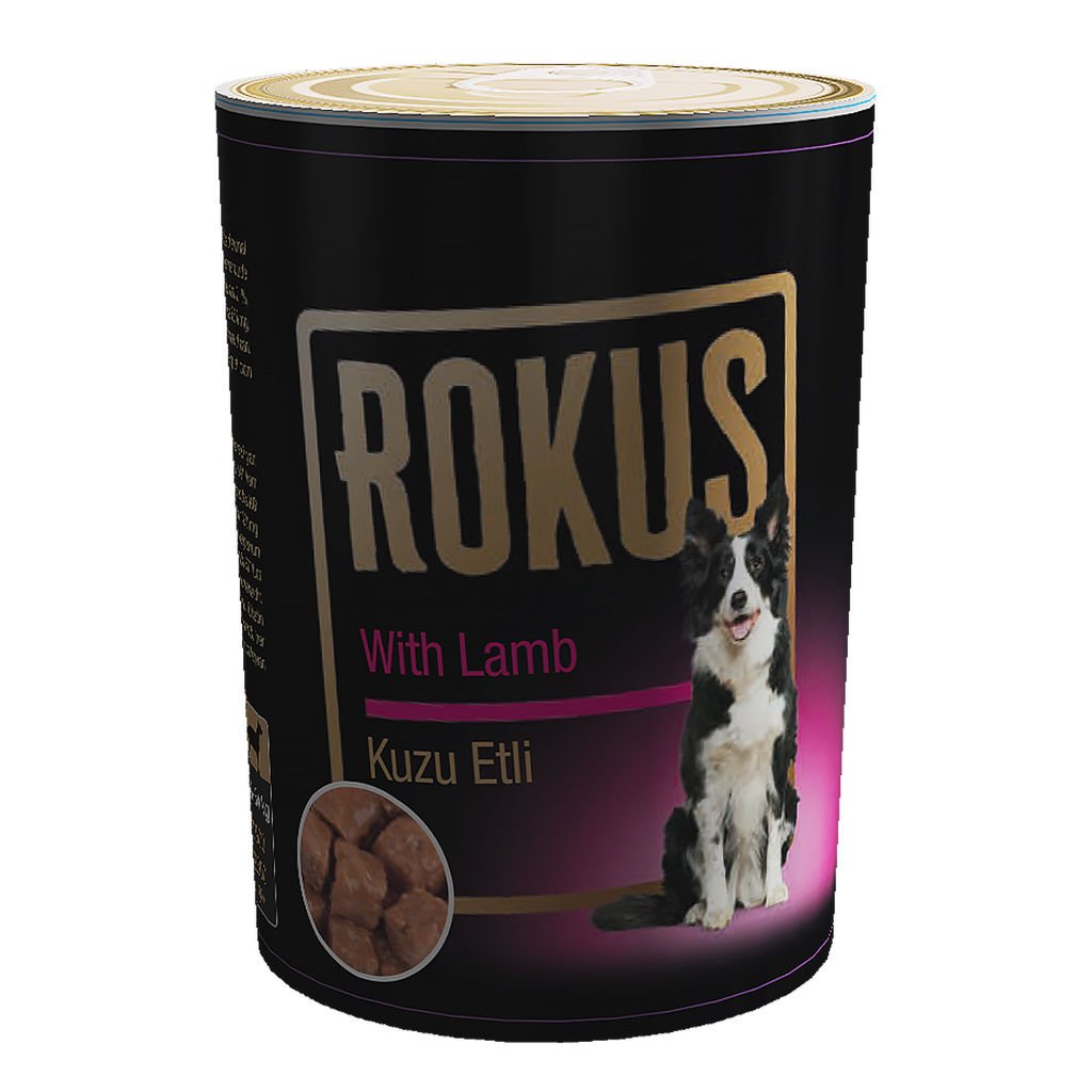 Rokus Kuzu Etli Köpek Konservesi 400 gram 24 adet