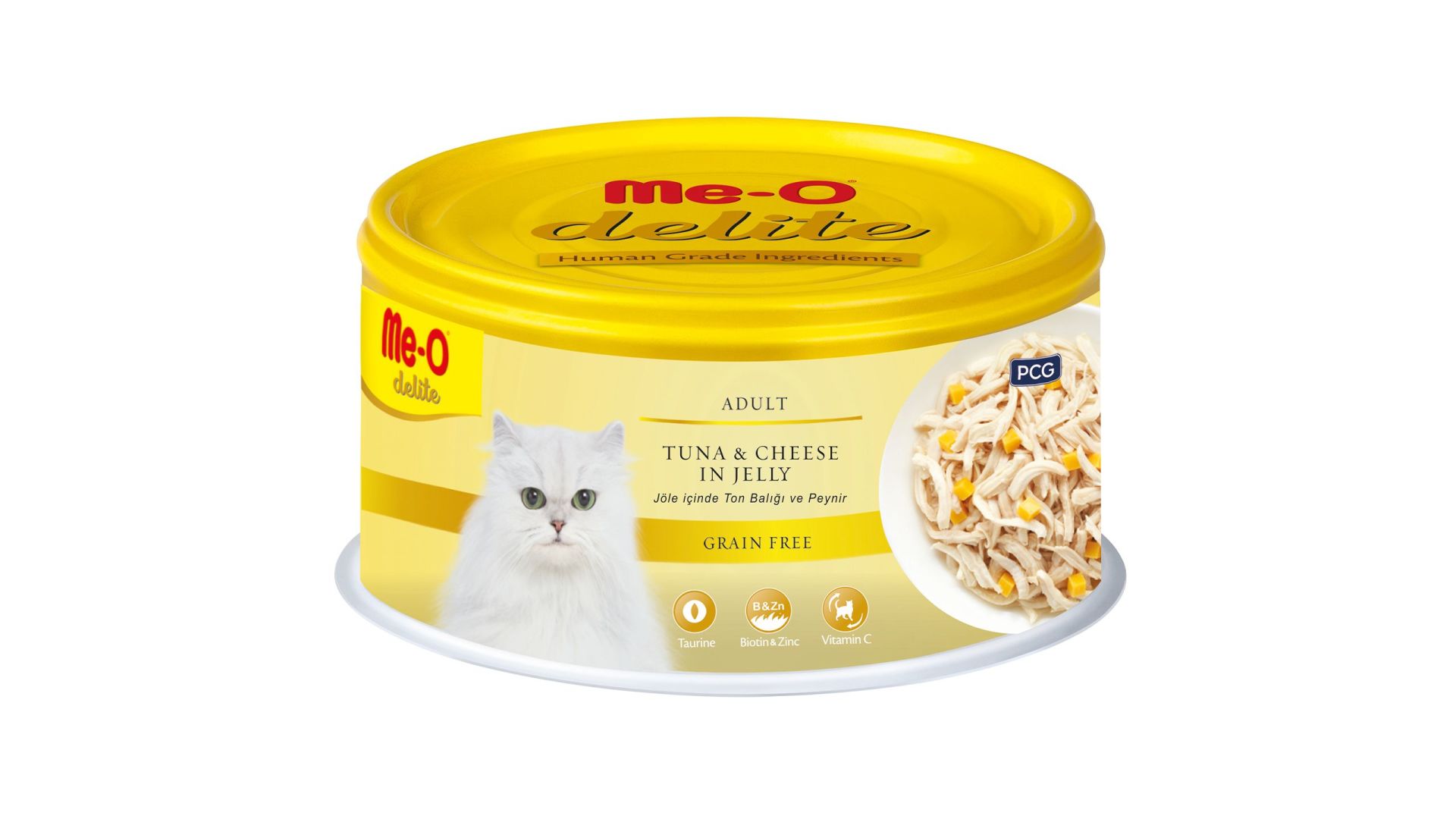 Me-O Delite Ton Balıklı ve Peynirli Yetişkin Kedi Konservesi 80 gram