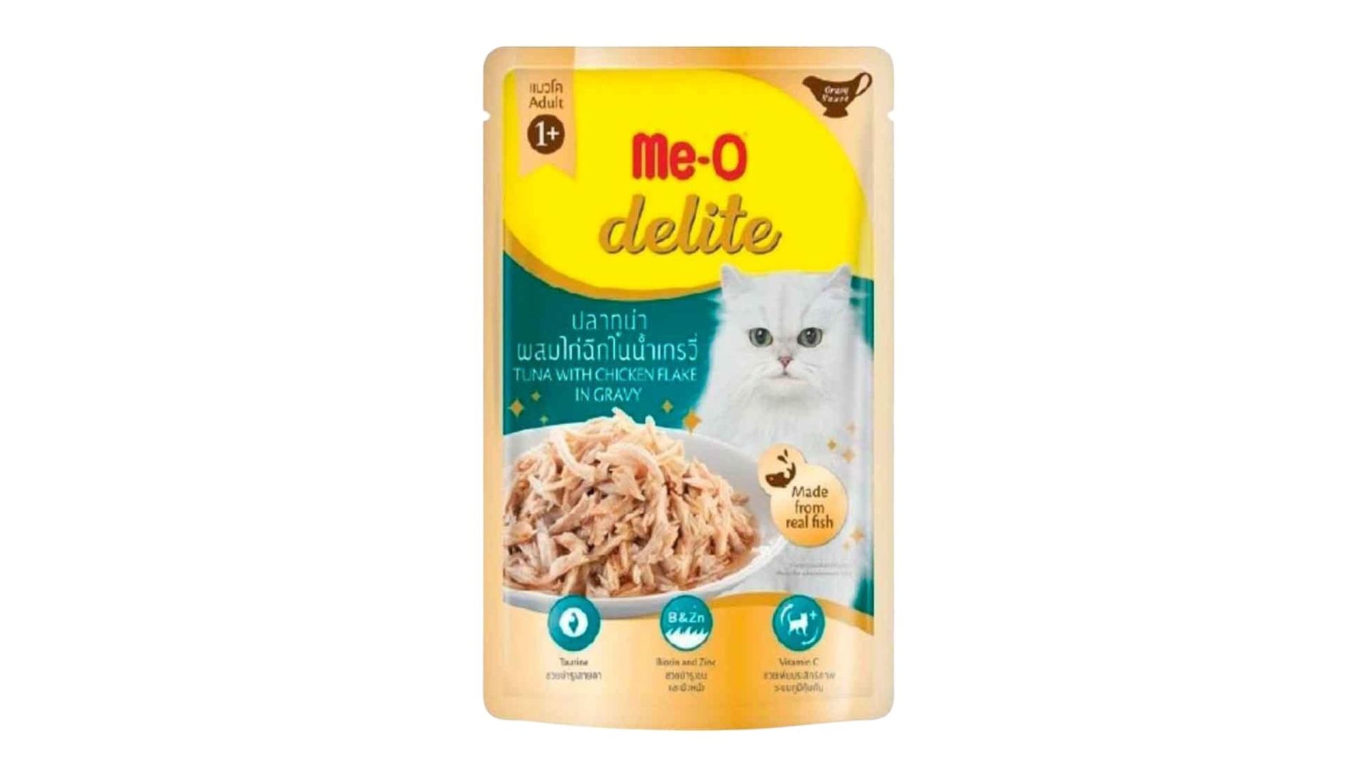 Me-O Delite Ton Balığı & Tavuk Etl Soslu Konserve Yetişkin Yaş Kedi Maması 70 gram