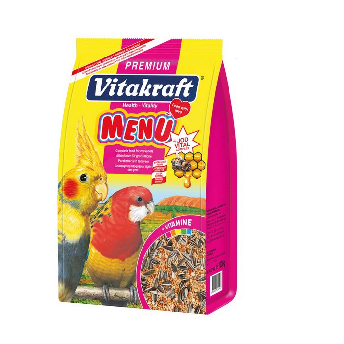 Vitakraft 1000 Gram Paraket Premium Menu+Jodvital