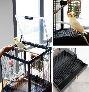 Dayang Kırılmaz Camlı Kuş Kafesi 39,5*43*51,3cm Si Yah