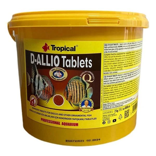 Tropical D-allio Tablet Balık Yemi 100 adet