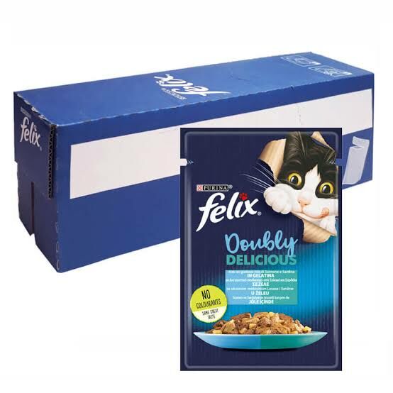 Felix Somon ve Sardalyalı Yaş Kedi Maması 85 Gr 26 Adet