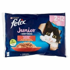 Felix Multipack Junior Tavuklu Ve Sığır Etli Karışık Yavru Kedi Yaş Mama 4x85gr