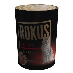 Rokus Dana Etli Kedi Konservesi 410 gram  24 adet