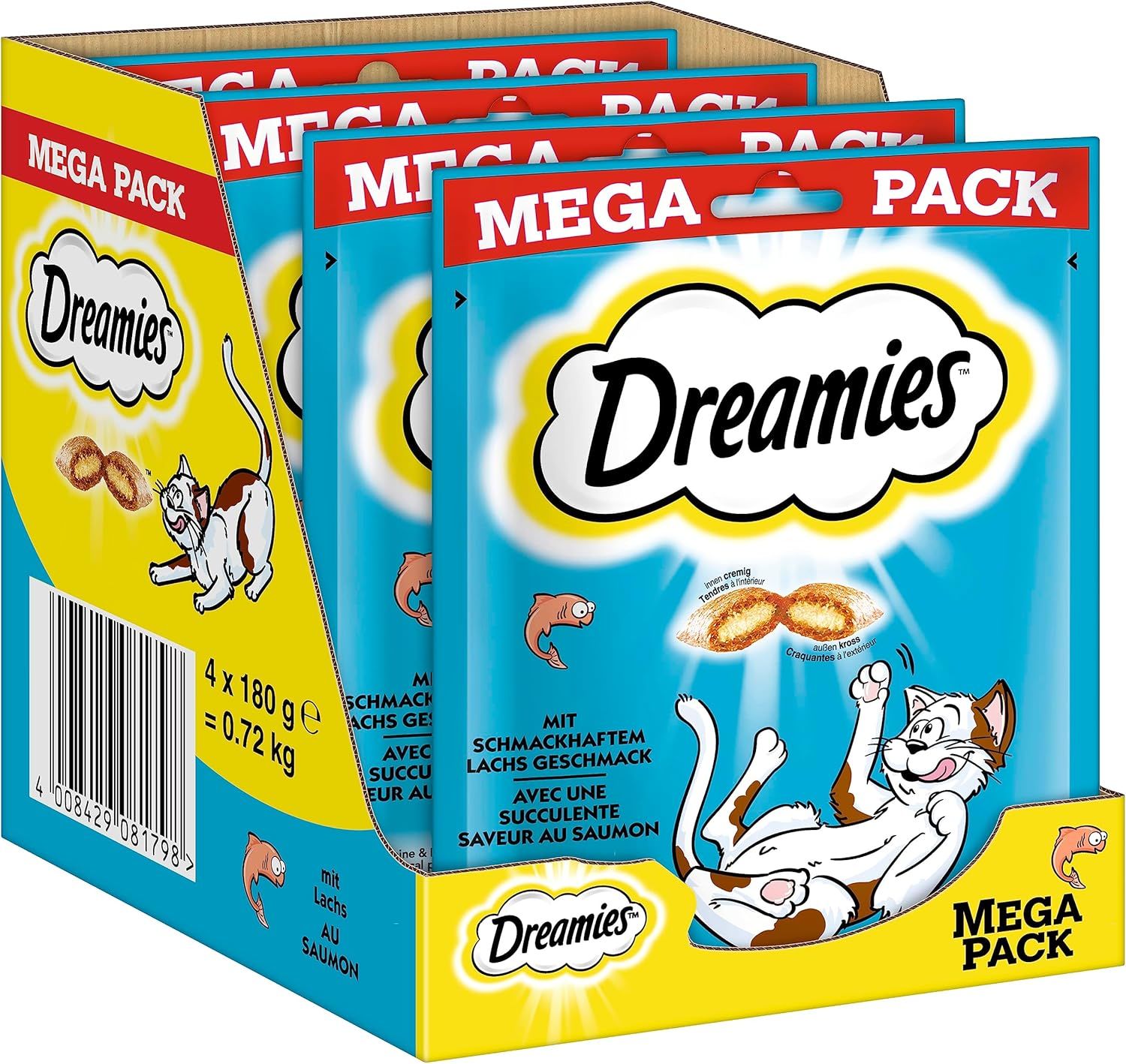 Dreamies Mega Pack somonlu ödül maması 180 Gram