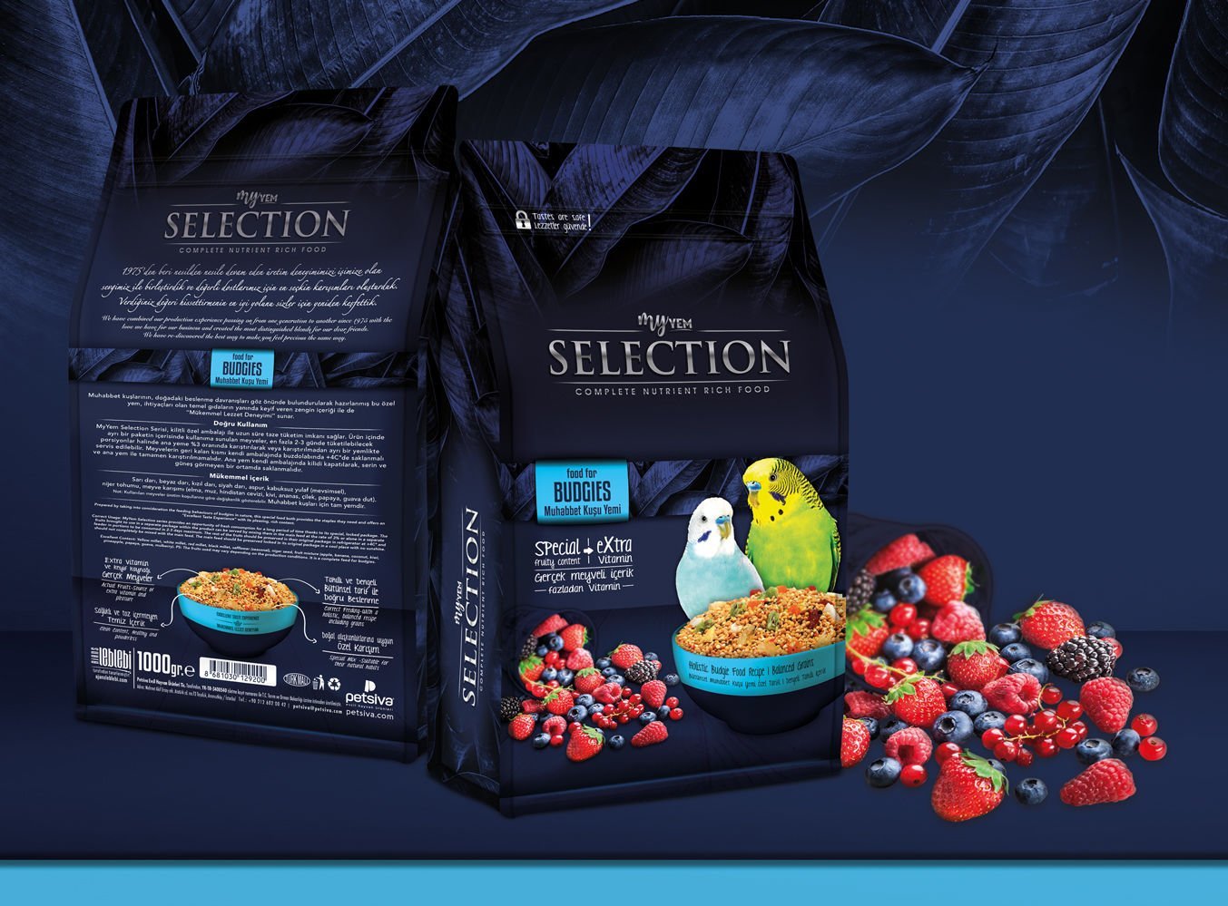 Myyem budgies gerçek meyve parçalı muhabbet yemi 1kg