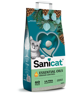 Sanicat Essential Oils Sedir Ve Okaliptus Kokulu Kedi Kumu 10 Kg
