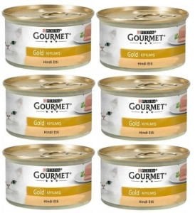 Gourmet Gold Kıyılmış Hindi Etli Konserve Yaş Kedi Maması 6 Adet