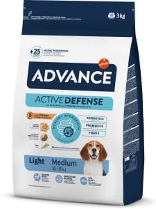 Advance Light Medium Tavuklu Orta Irk Diyet Köpek Maması 3 kg