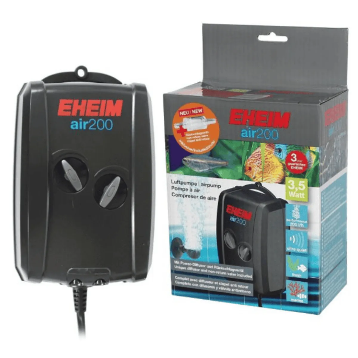 Eheim 3702 Hava Motoru Çift Çıkış