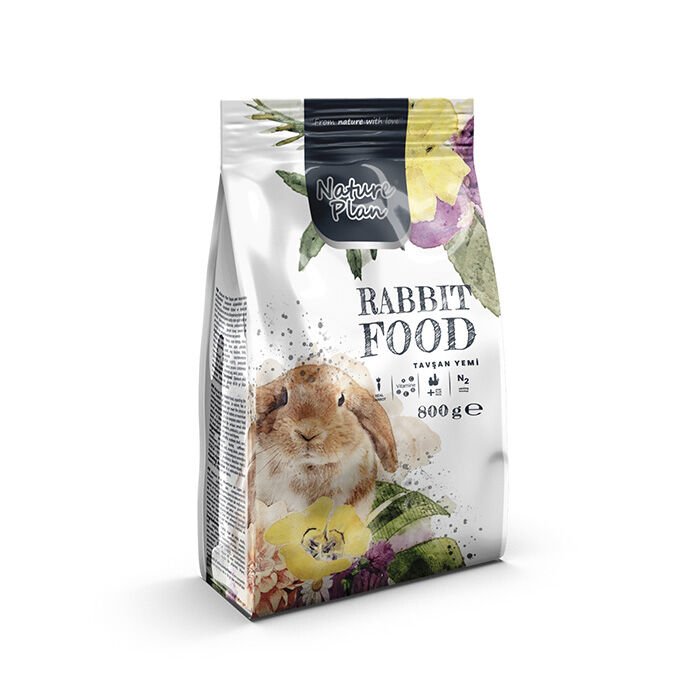 Nature Plan Tavşan Yemi 800 Gram (5 PAKET)