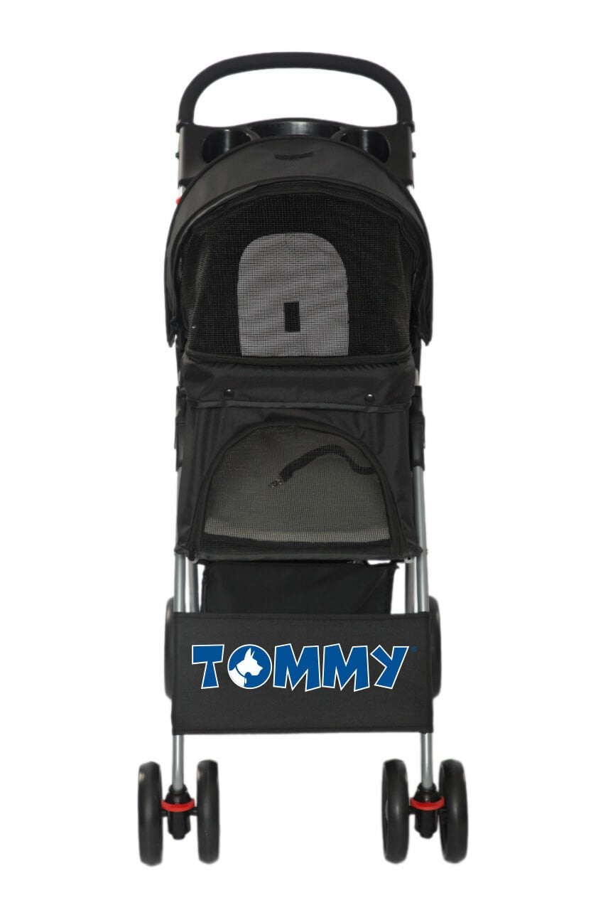 Tommy Evcil Hayvan Arabası Siyah 80.5*45.5*101 Max 15kg