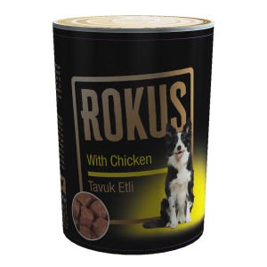 Rokus Tavuklu Köpek Konservesi 410 gram  24 adet