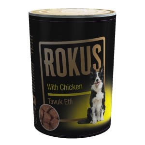 Rokus Tavuklu Köpek Konservesi 410 gram  24 adet