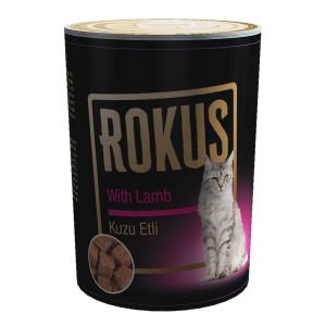 Rokus Kuzu Etli Kedi Konservesi 410 gram  24 adet